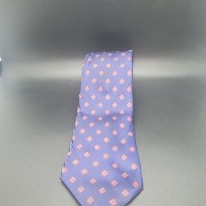 Van Heusen Navy and Red Geometric Men's Tie